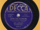 JUDY GARLAND - Over The Rainbow / The Jitterbug 78 rpm disc (RIM CHIP, BUT A+)