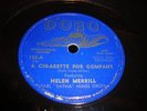 JAZZ- HELEN MERRILL / EARL HINES- D'ORO 78 RPM= A CIGARETTE FOR COMPANY- LISTEN