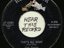 Elvis Presley - That's All Right  - RCA Vic. 47-6380  (1955)