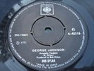 BOB DYLAN - George Jackson imposs'ly rare INDIA prs. 45 **LOOK**
