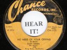 BLUES ROCKER 45 Rudy Green (Chance # 1139) No Need of Your Crying/Love Is a Pain