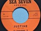 CI-TATIONS 7 45  Justine  SEA SEVEN 24 KILLER garage punk rock 1966