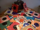 RETRO 1960's RECORD CASE + 44 Classic 45's BEACH BOYS, KINKS, TORNADOS, TROGGS +