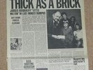 JETHRO TULL   THICK AS A BRICK   NEWSPAPER SLEEVE