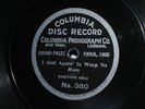  1901 Columbia Disc Record 78 Coon Song I AIN'T AGOIN' WEEP NO MORE