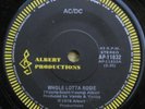 AC/DC Whole Lotta Rosie/Dog Eat Dog '78 OZ Albert 45 EX