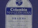US COLUMBIA SET No. 173- LENER STRING QUARTET PLAYS BRAHMS (1933)