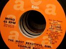 Charlie Rich WLP PROMO 45 The Most Beautiful Girl/mono MINT- AUDIOPHILE VINYL DJ