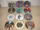 12 Picture disc records beatles iron maiden jacksons, elvis costello, A+++