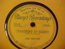 Jim Reeves - Teardrops Of Regret - Macy's 115 - His 1st Record - RARE