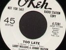 Rare Northern Soul 45 - LARRY WILLIAMS/JOHNNY WATSON (Okeh)  *Rare White Promo*