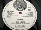 Black Sabbath PARANOID UK LP LARGE SPIRAL 1Y//1 - 2Y//1 1ST  PLAYS NEAR MINT- 