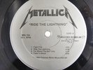 METALLICA - RIDE THE LIGHTNING -LP/VINYL