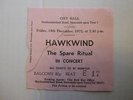 HAWKWIND- ORIGINAL 1972 SPACE RITUAL TICKET