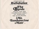 BYRDS--RARE PROMO ONLY PICTURE SLEEVE---(MR. TAMBOURINE MAN)--PS--PIC--SLV---PSL