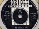 THE VALADIERS - 'I FOUND A GIRL'  DEMO 45 ORIOLE 1089 (MOTOWN) EX CON