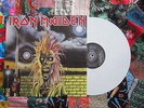 Iron Maiden Self titled  rare marbled  white vinyl VG+  LP  Vinyl Record NWOBHM