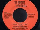 Johnny Osbourne - Right Right Time rare Canada orig 45 ??
