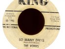 THE VONNS So Many Days on King Promo Northern Soul Popcorn 45 Hear