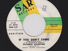 Rare NORTHERN Dancer PATIENCE VALENTINE If You Don't Come SAR 119 HEAR NOW