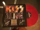 KISS Alive III  EX Signed by Bruce Kulick & Eric Singer  EX Vinyl LP Record