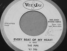 GLADYS KNIGHT THE PIPS 1961 VJ EVERY BEAT OF MY HEART WLP PROMO 45 DJ COPY VG++
