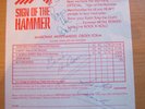 Rare Vintage Manowar Sign Of the Hammer Merchandise Sheet Fully Signed 1984