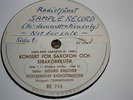 SIGURD RASCHER Larsson: Saxophone Concerto RADIOTJÄNST 3x78rpm, Promo only