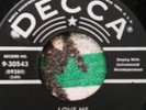 1950's decca  rockabilly 45 - love me - buddy holly - original press  killer bop