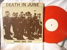 Death in June / Night and Fog LP Limited to 1000. Red Vinyl Plain Lables NM el66