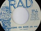 rare Soul 45 METAPHORS come on back RAD Listen