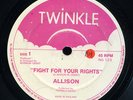 Allison - Fight For Your Rights UK orig 12