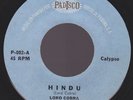 Orig LORD COBRA Y LOS PANA AFROS Hindu / Love Letters 45 PANAMA import Calypso