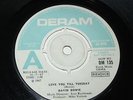  DAVID BOWIE 'LOVE YOU TILL TUESDAY'  DERAM U.K. PROMO 45 ... 7