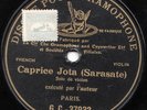PABLO DE SARASATE violin - Caprice jota - French G&T 78rpm /E-