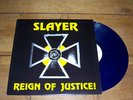 Slayer Live LP Reign of Justice Rare Concert Record  Thrash Metal Blue Vinyl