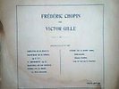 VICTOR GILLE  PLAY FREDERIC CHOPIN RARE FRENCH PRESS