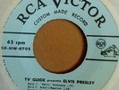 ELVIS PRESLEY tv guide 45 RARE DJ PROMO ONLY PELVIS ROCKABILLY SUN