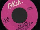 (Hear) 1967 Larry Williams & Johnny Watson Northern Soul (Too Late)