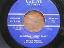 Rare Miami Rockabilly 45 record Reggie Perkins & his Rockin' Maniacs on Gem