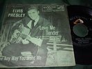 ELVIS PRESLEY ORIG RARE GREEN PICTURE SLEEVE & 45 RCA  LOVE ME TENDER