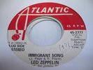 Rock Promo 45 LED ZEPPELIN Immigrant Song on Atlantic (Promo)