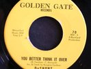 Northern Soul 45 DUSHONS on GOLDEN GATE Take These Chains/You Better Think HEAR