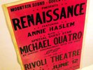 ORIGINAL - RENAISSANCE Annie Haslam - Concert Poster - MICHAEL QUATRO