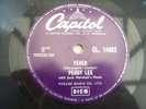 PEGGY LEE FEVER RARE 78 RPM RECORD 1958