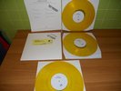 PINK FLOYD PAVILLION DE PARIS 3LP YELLOW VINYL TEST PRESSING WHITE LABEL INSERT