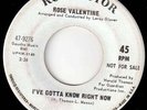 ROSE VALENTINE - Great NORTHERN SOUL & DEEP SOUL 45 I've Gotta Know - HEAR BOTH