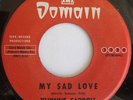 R&B Doo Wop 45 YVONNE CARROLL My Sad Love / Earth Angel on DOMAIN HEAR