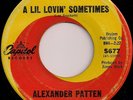 Northern Soul - Alexander Patten -A Lil Lovin' Sometimes - Original US Capitol