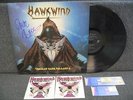 HAWKWIND CHOOSE YOUR MASQUES RARE HAND SIGNED LP + 2 STICKERS AND 2 TICKET STUBS